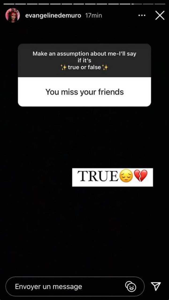 Evangeline DeMuro in an Instagram selfie as seen in June 2018