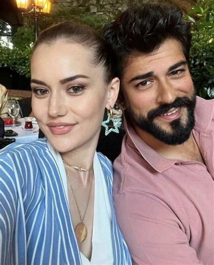 Fahriye Evcen and Burak Özçivit in a picture shared on her Instagram in July 2017