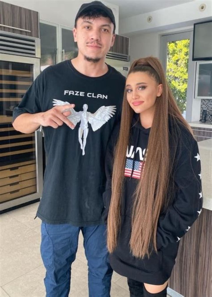 FaZe Kay and singer Ariana Grande as seen in a picture that was taken in December 2019