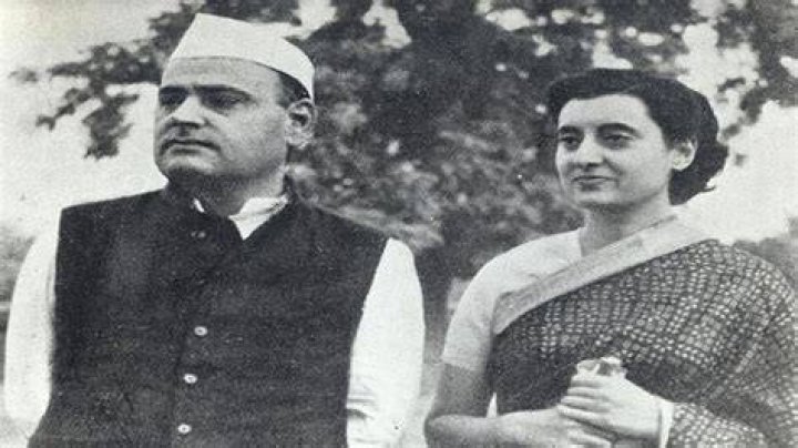 Feroze Gandhi in a picture with his wife Indira Gandhi in a picture that was taken before the 1950s