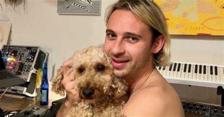 Flume with his dog as seen in September 2018