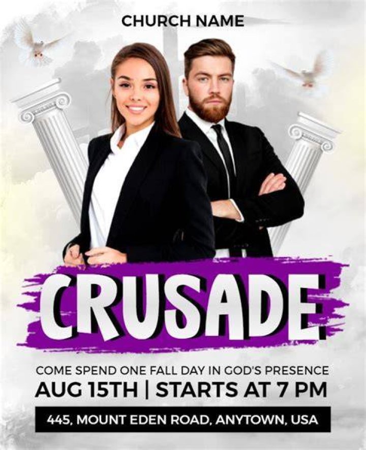 Flyer for a Baptist Crusade Including Max Palmer