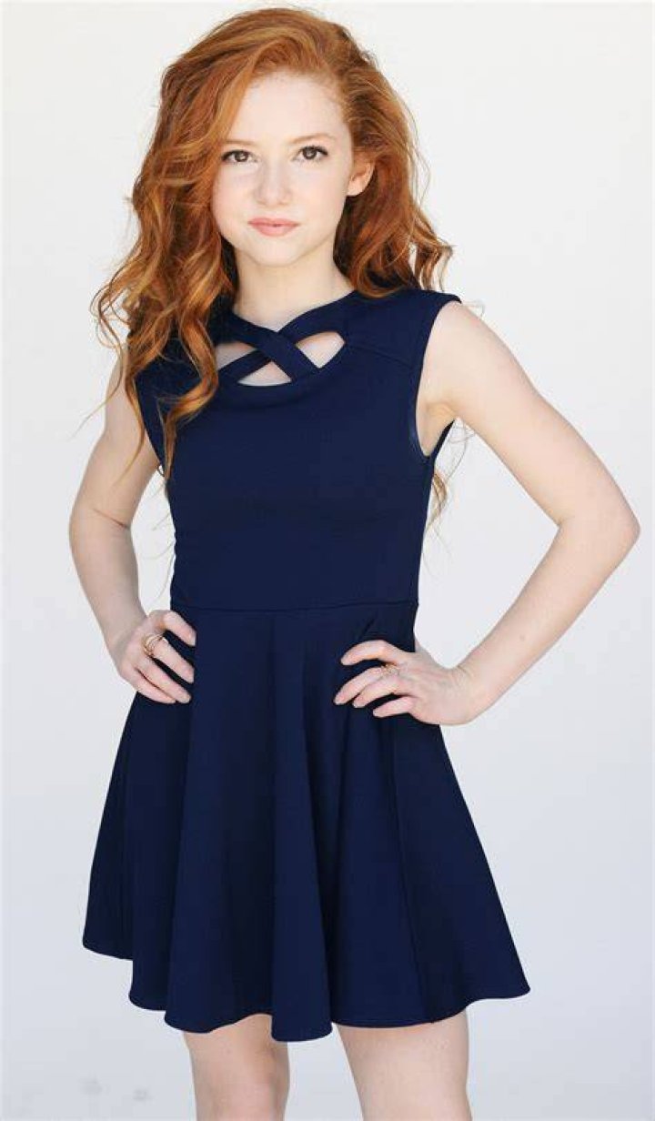 Francesca Capaldi showing Sally Miller Fashion Spring 2017 Collection