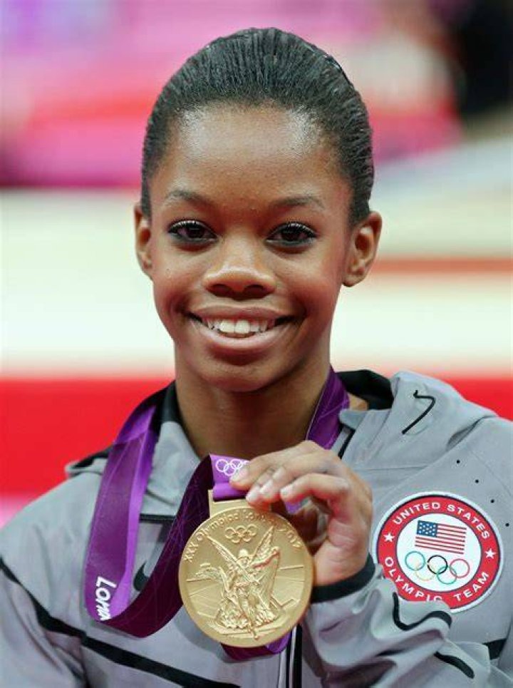 Gabby Douglas at a baseball game in August 2012