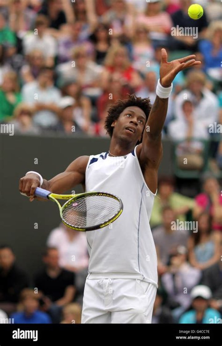 Gael Monfils in action during a match against Marcel Granollers on the sixth day of the Monte Carlo Rolex Masters on April 15, 2016