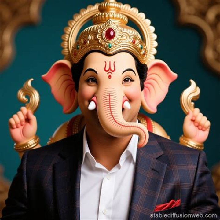 Ganesh as seen while smiling for the camera