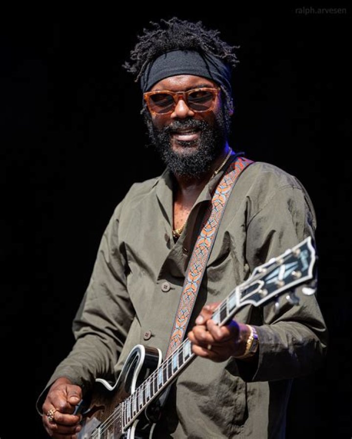Gary Clark Jr. performing with his guitar at the 2014 Monterey Jazz Festival