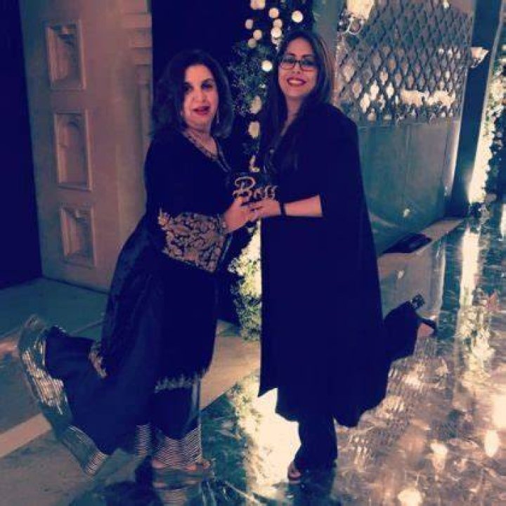 Geeta Kapoor (Right) as seen while posing for a picture alongside Farah Khan Kunder in January 2019