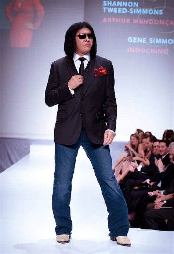 Gene Simmons wearing Indochino during Heart and Stroke Foundation - The Heart Truth celebrity fashion show in February 2012 1
