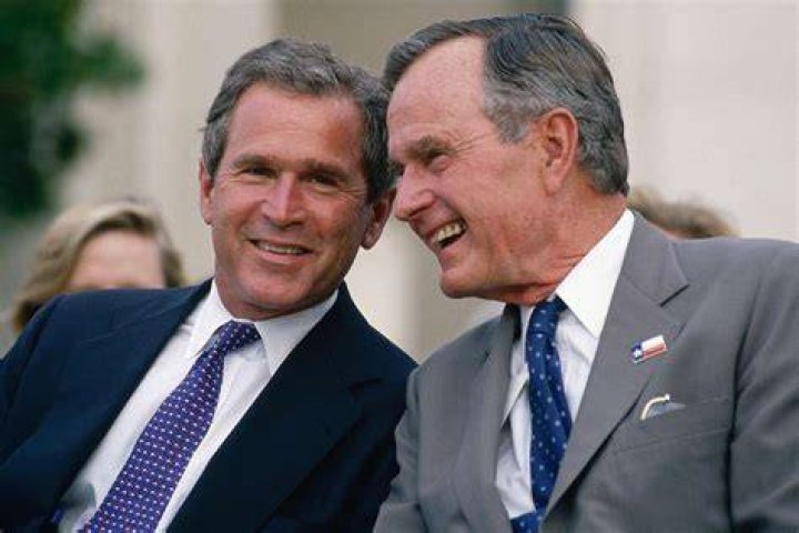 George H. W. Bush (Left) and Soviet President Mikhail Gorbachev as seen during a press conference at the Helsinki Summit, Finland on September 9, 1990