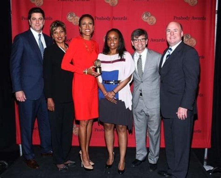 George Stephanopoulos (2nd from right) as seen at the Peabody Awards Luncheon in 2013