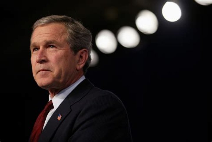 George W. Bush as seen in his official portrait in 2003