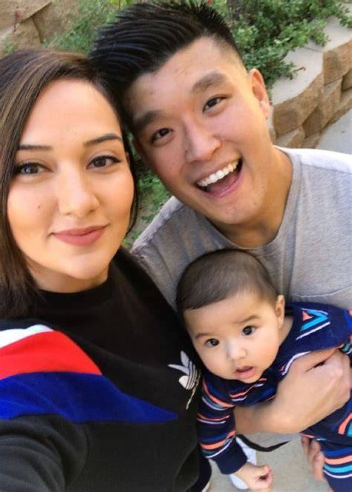 Geovanna Antoinette taking a selfie with husband Bart Kwan and son Taika Kwan