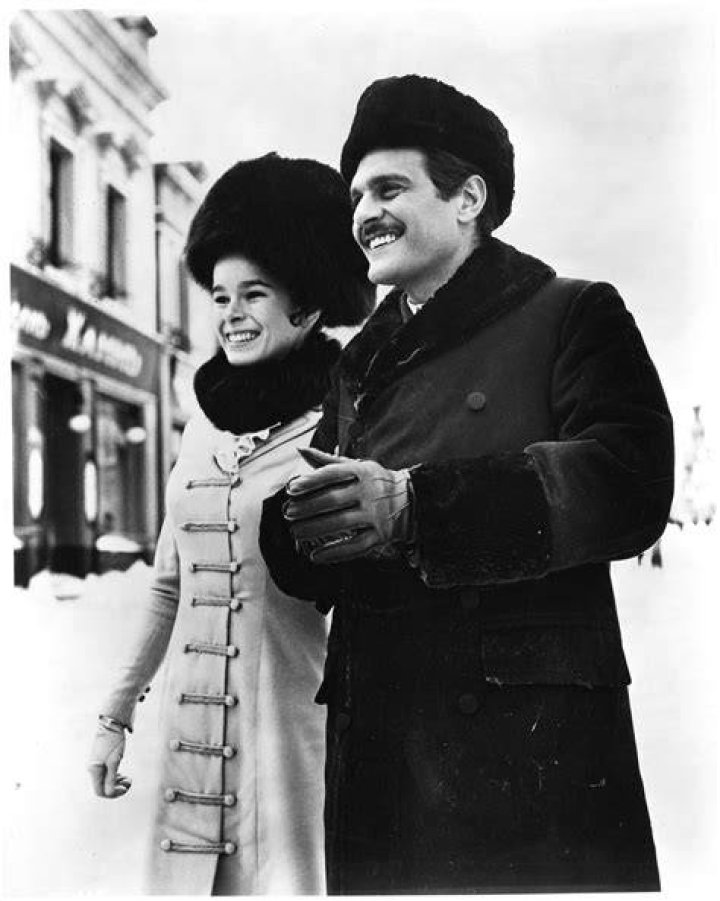 Geraldine Chaplin and Omar Sharif as seen in 'Doctor Zhivago' in 1965