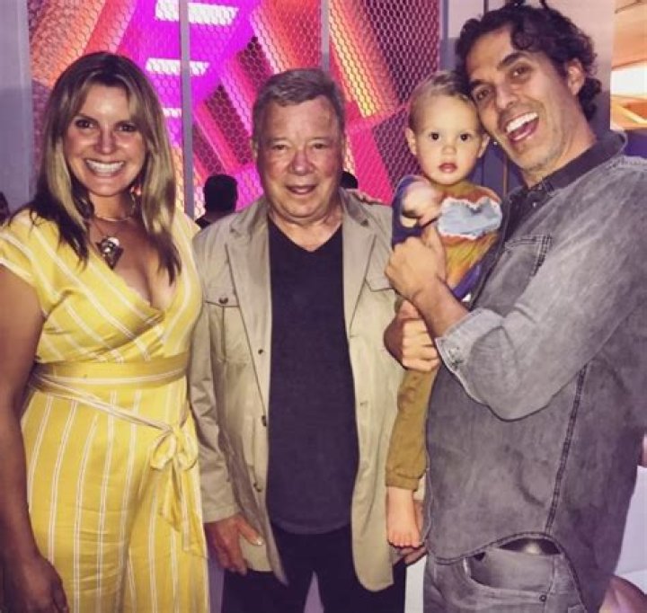Grace Potter with William Shatner (Center) and her partner, Eric Valentine, and their little baby boy in June 2019 while they all spent some time walking through the set of the Star Trek Original Series