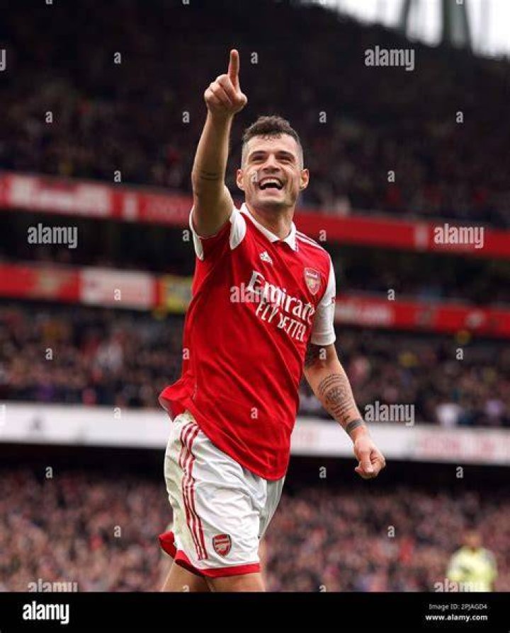 Granit Xhaka during a game in August 2018