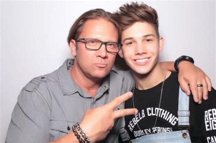 Grant Knoche with his father in August 2018