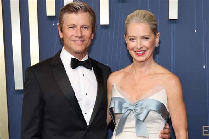 Grant Show smiling in a selfie with Katherine LaNasa in February 2020