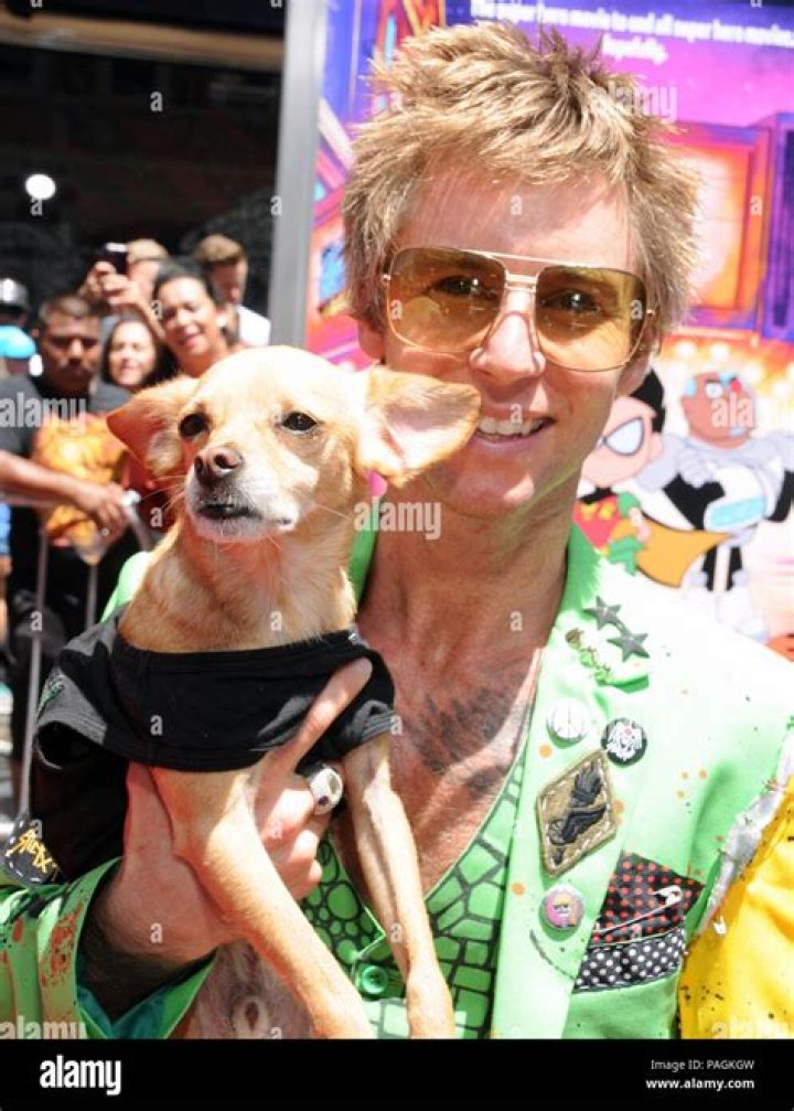 Greg Cipes with his dog as seen in March 2018