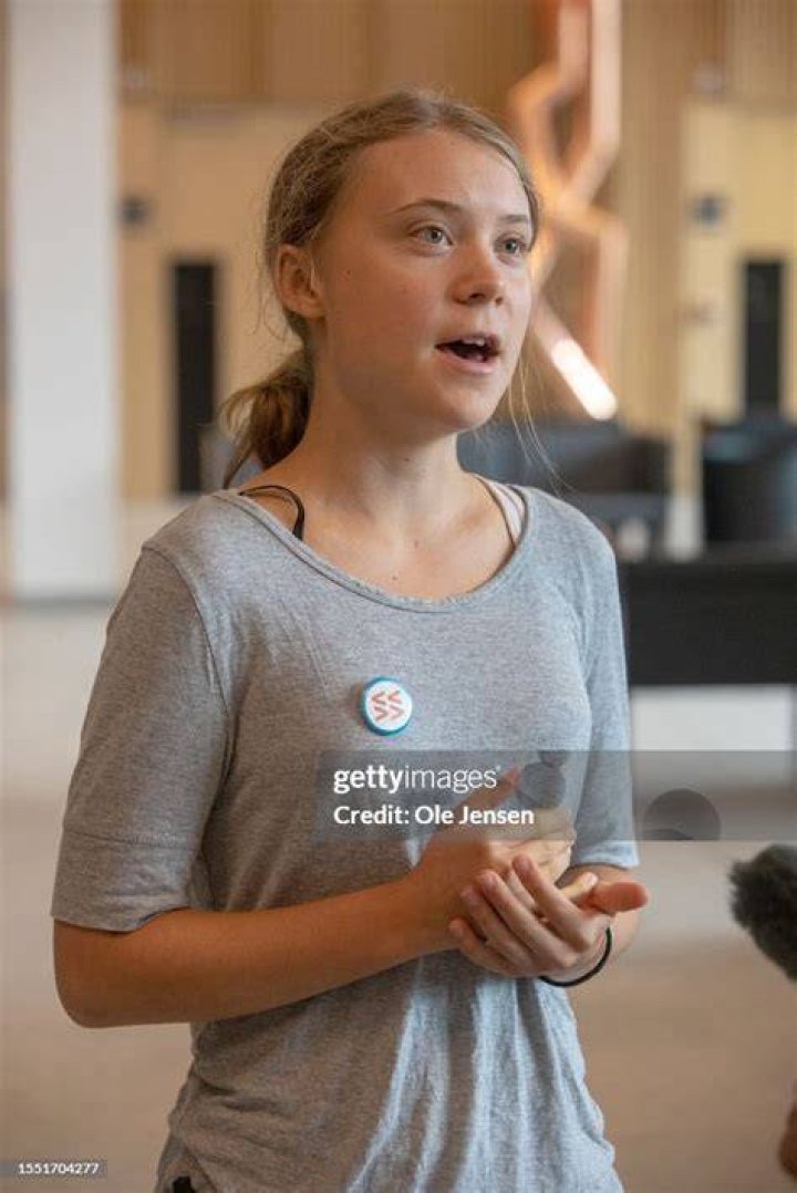Greta Thunberg as seen in August 2018