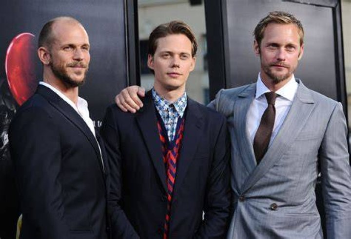 Gustaf Skarsg&aring;rd with his Fares Fares as seen on his Instagram Profile in December 2018