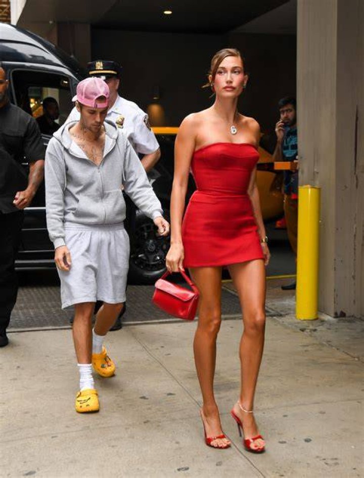 Hailey Bieber having a hot drink in November 2020