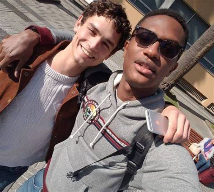 Hamid Onifade taking a selfie with Arthur Gosse in A Coru&ntilde;a, Spain in April 2017