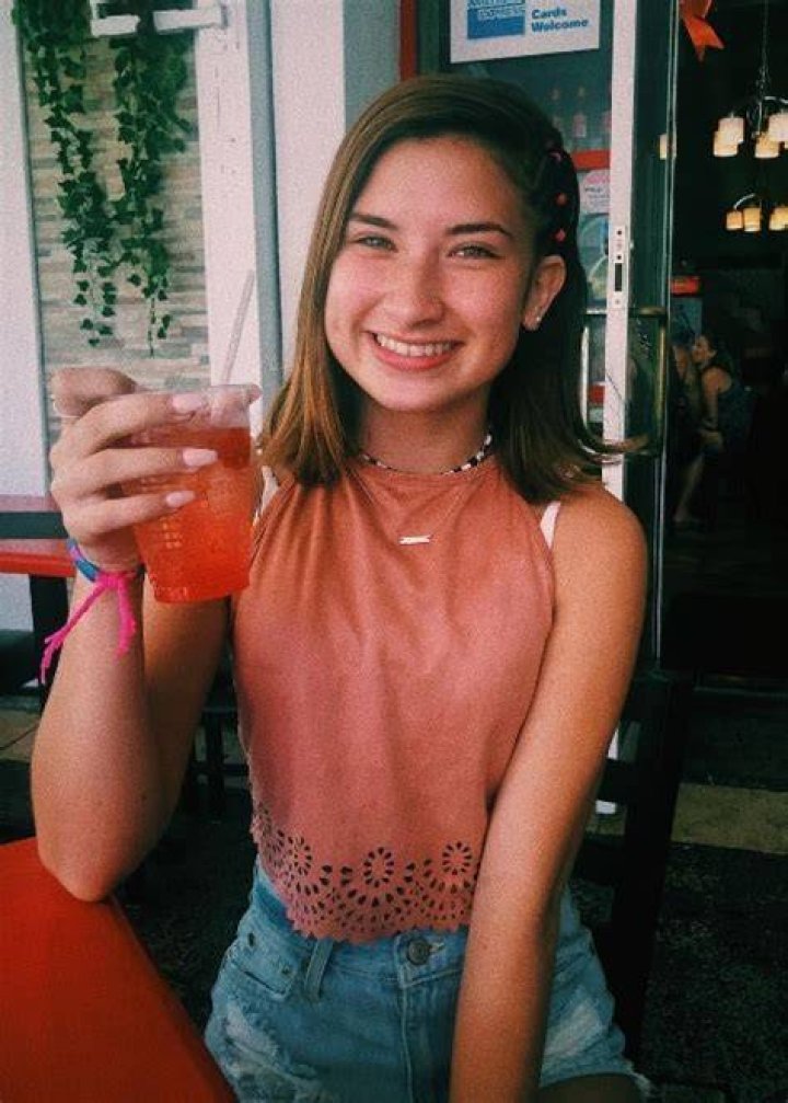 Hannah Rylee as seen while taking a selfie in the Bahamas in March 2019