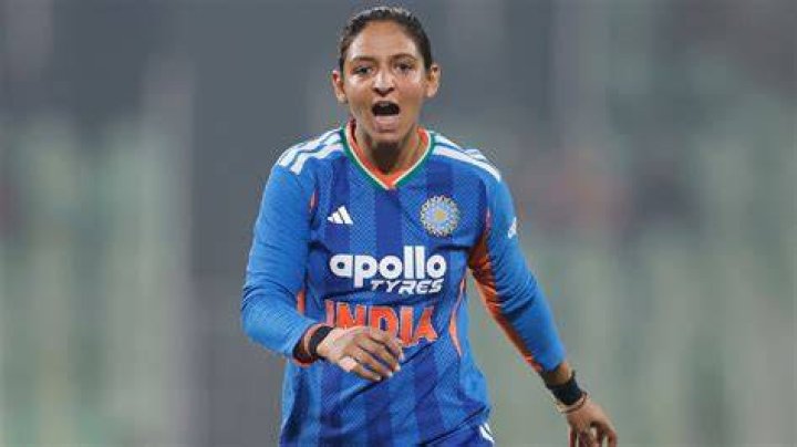 Harmanpreet Kaur during a match as seen in January 2018