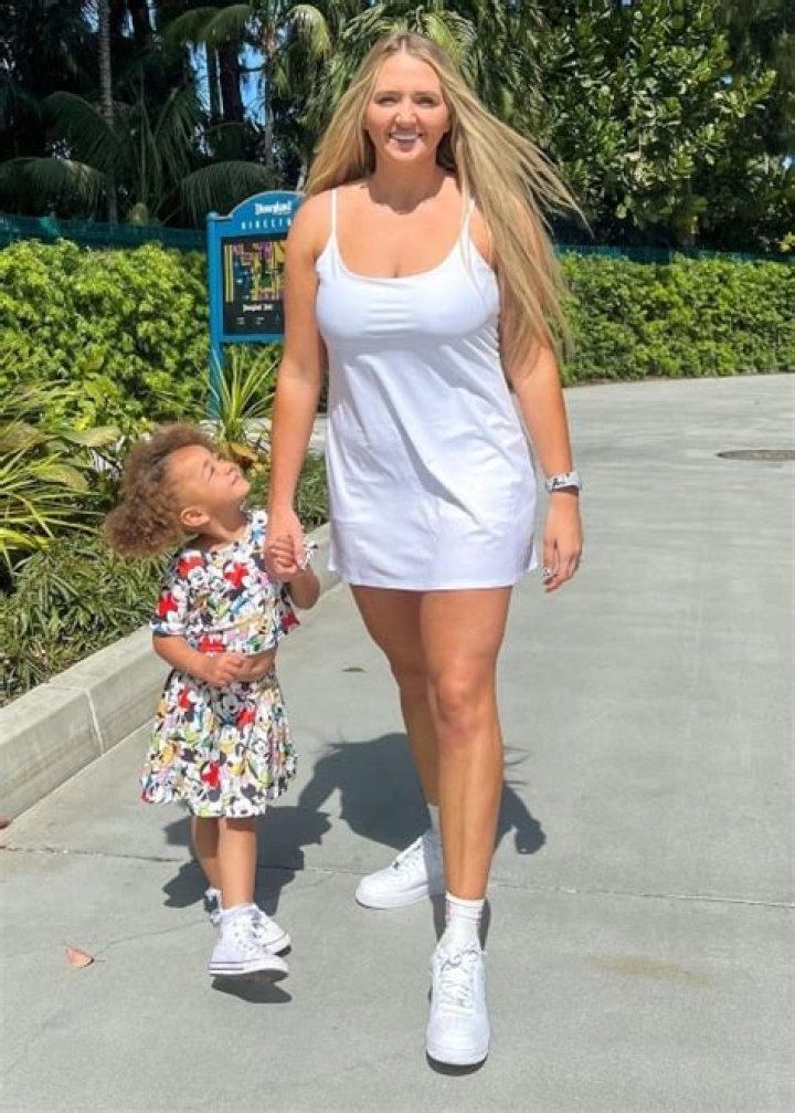 Harper Fluellen as seen in a picture with her mother Alyssa taken in Disneyland in March 2023