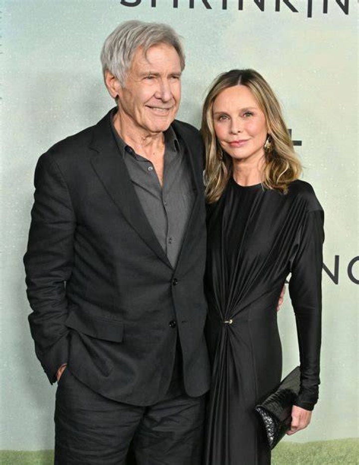 Harrison Ford and Calista Flockhart at the 73rd Annual Golden Globe Awards in January 2016