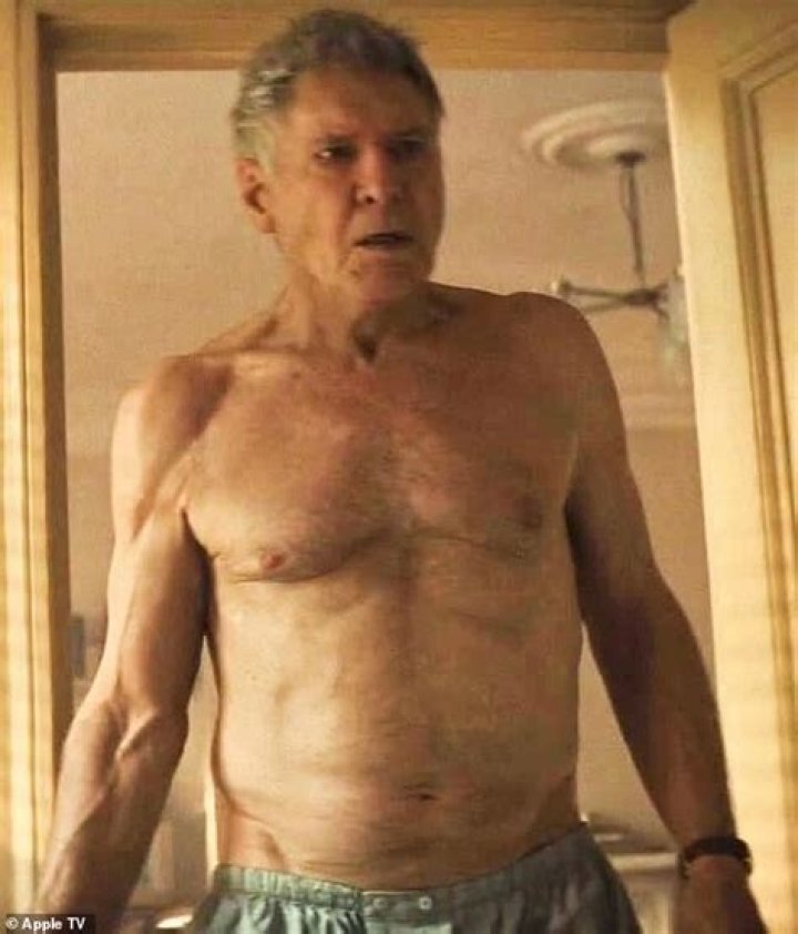 Harrison Ford shirtless in an old photo