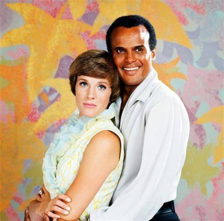Harry Belafonte and Julie Andrews in a publicity photo for the NBC special 'An Evening with Julie Andrews and Harry Belafonte'