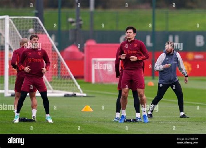 Harry Maguire at a training session with the English national team in October 2019