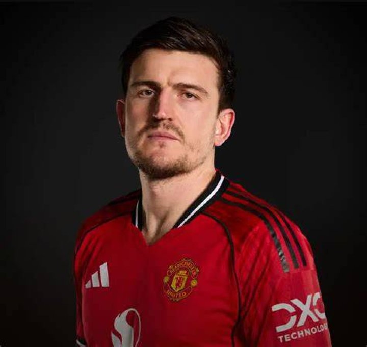 Harry Maguire during a photoshoot at Old Trafford stadium in Manchester in March 2020