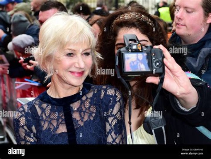 Helen Mirren in a selfie with Taylor Hackford in February 2017