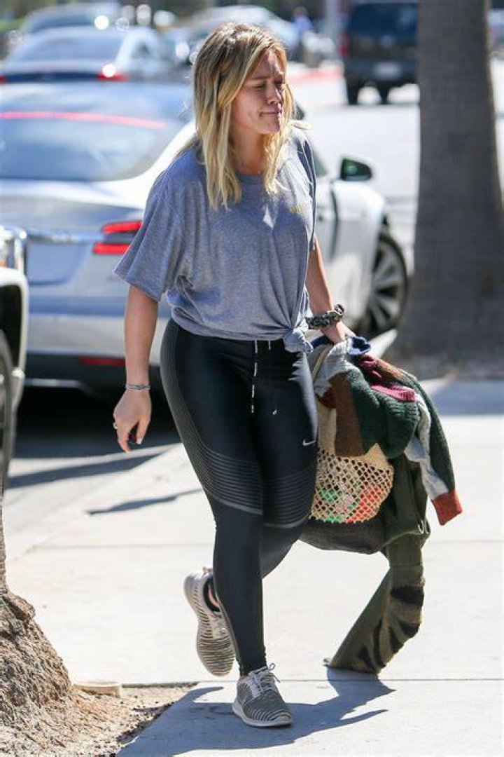 Hilary Duff after a workout session in Beverly Hills in October 2016