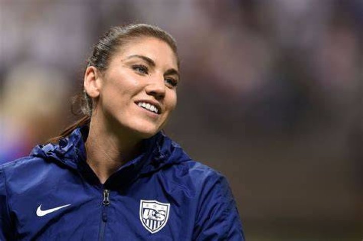 Hope Solo poses for a promotional photoshoot for Nike