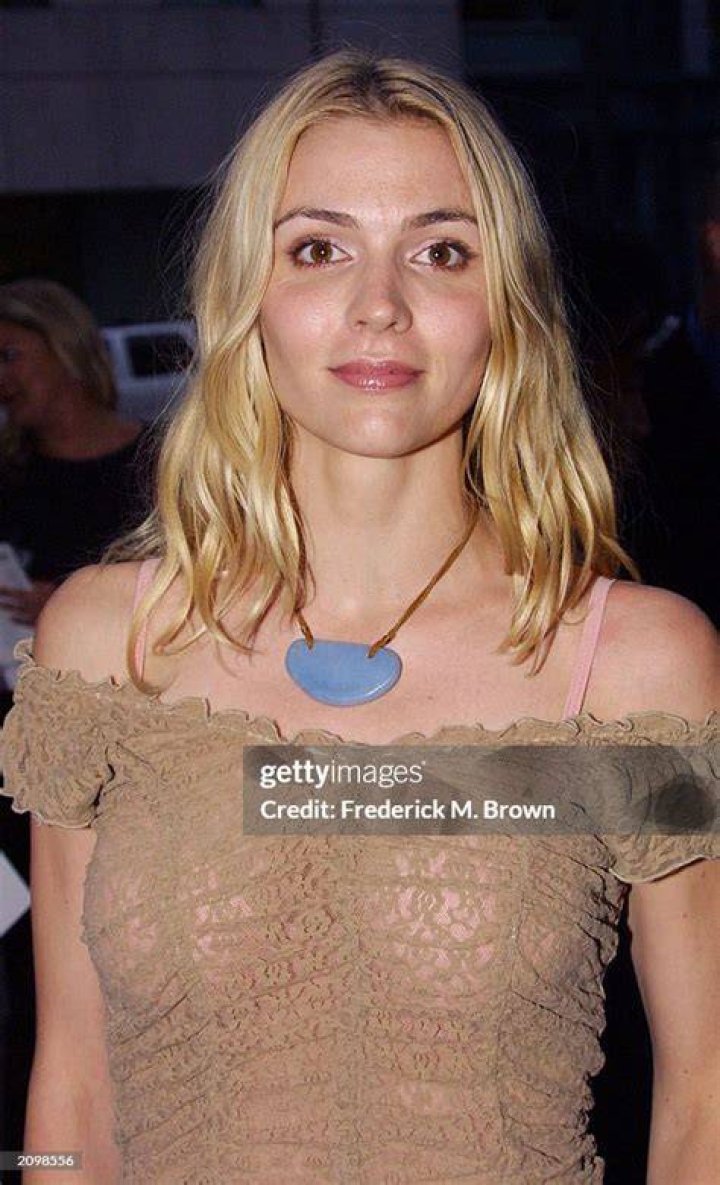 Hudson Leick as seen in a picture while wearing a stunning dress in May 2001