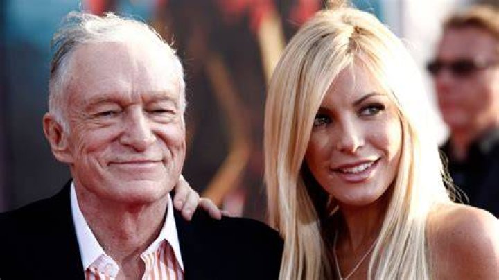 Hugh Hefner (Left) with Lillian Muller and Maurice Rinaldi (Right) as seen in 2012