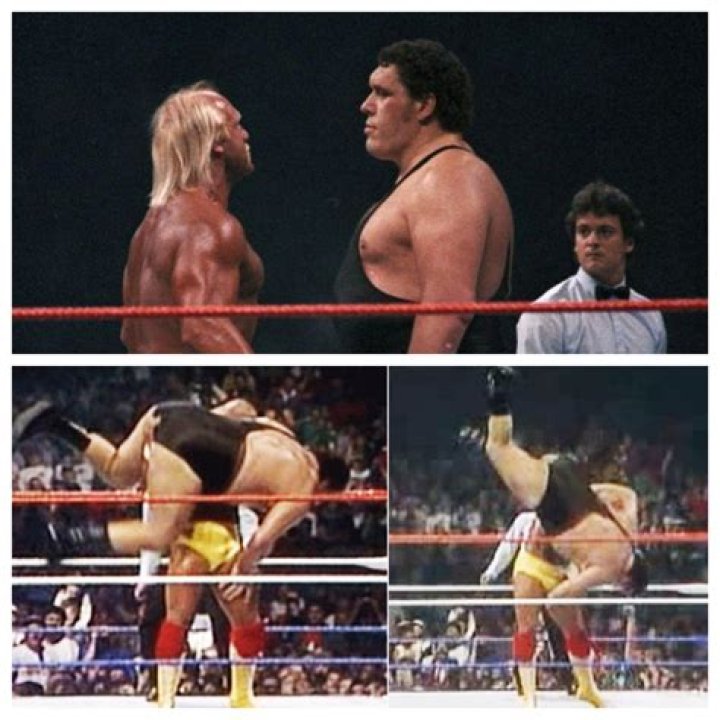 Hulk Hogan (Left) with Andre the Giant