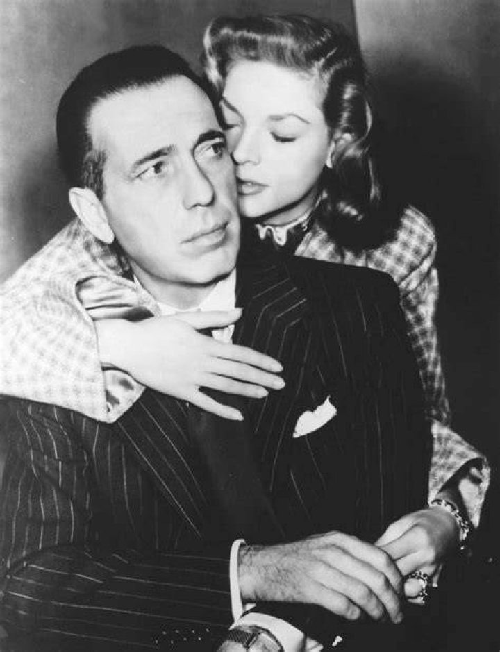 Humphrey Bogart as seen with Lauren Bacall on their wedding day in 1945