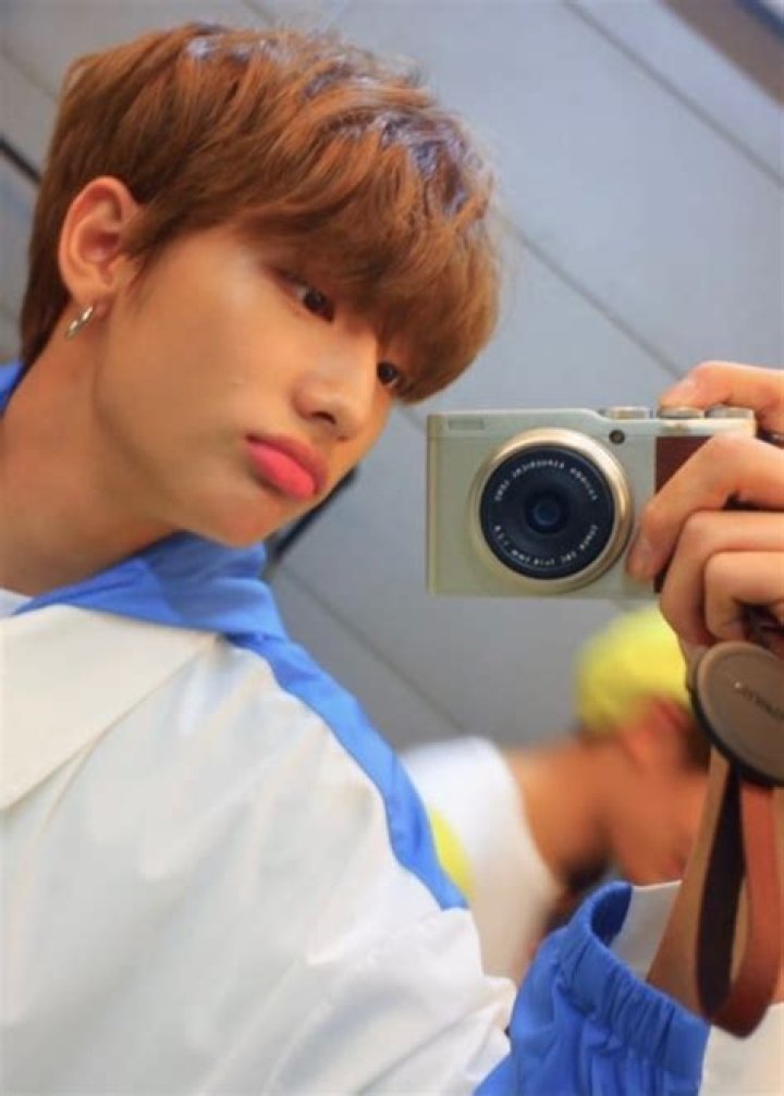 Hyunjin as seen while taking a selfie in 2019