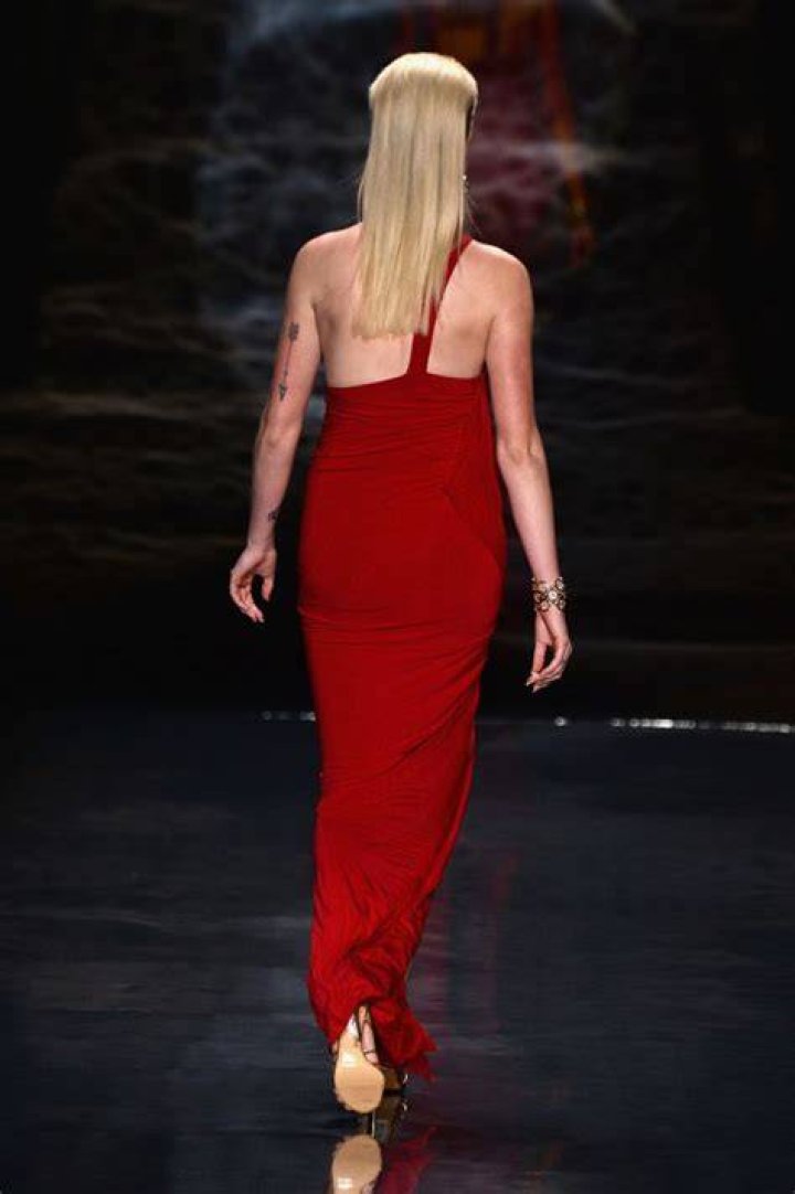 Ireland Baldwin in red dress