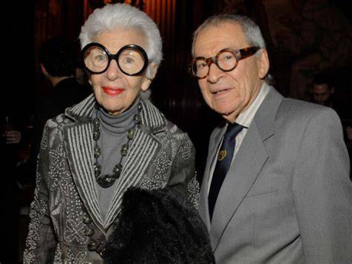 Iris and her husband Carl Apfel as seen smiling together