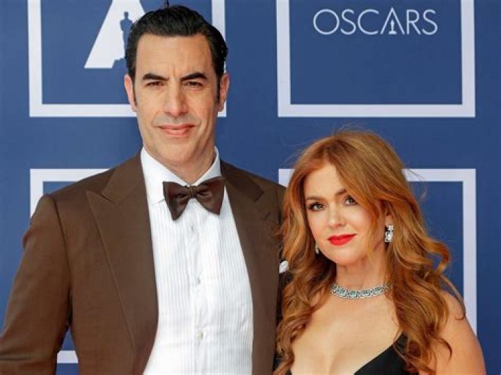 Isla fisher and Sacha Baron Cohen