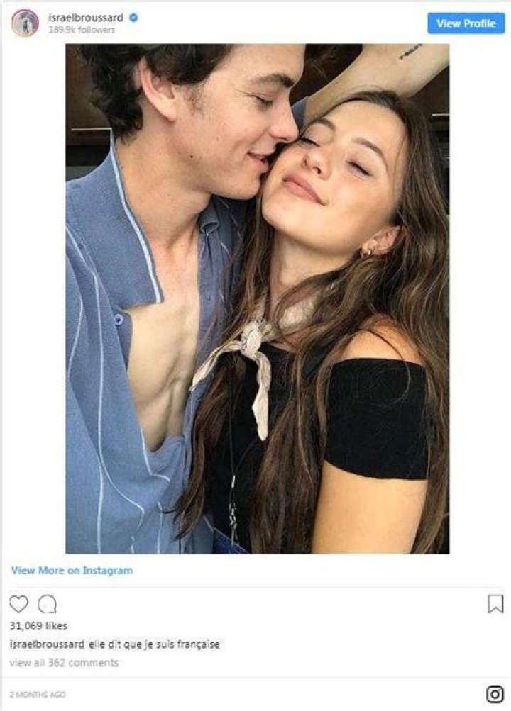 Israel Broussard with Keana Marie as seen in June 2018