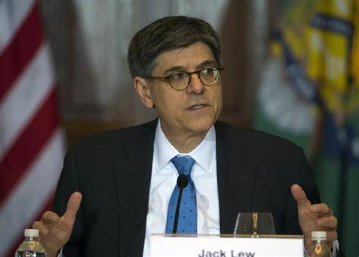 Jack Lew (Left) as seen with former Chair of the Joint Chiefs Admiral Mike Mullen at the Combined Press Information Center in Baghdad on July 27, 2010