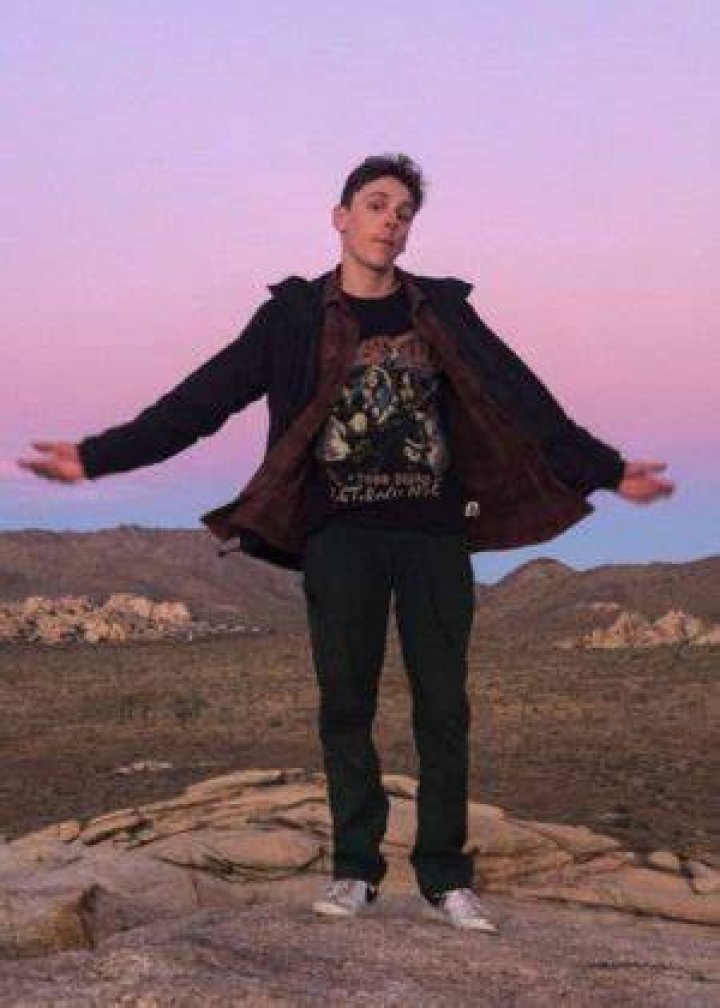 Jacob Bertrand as seen while posing for the camera at Joshua Tree National Park in November 2020