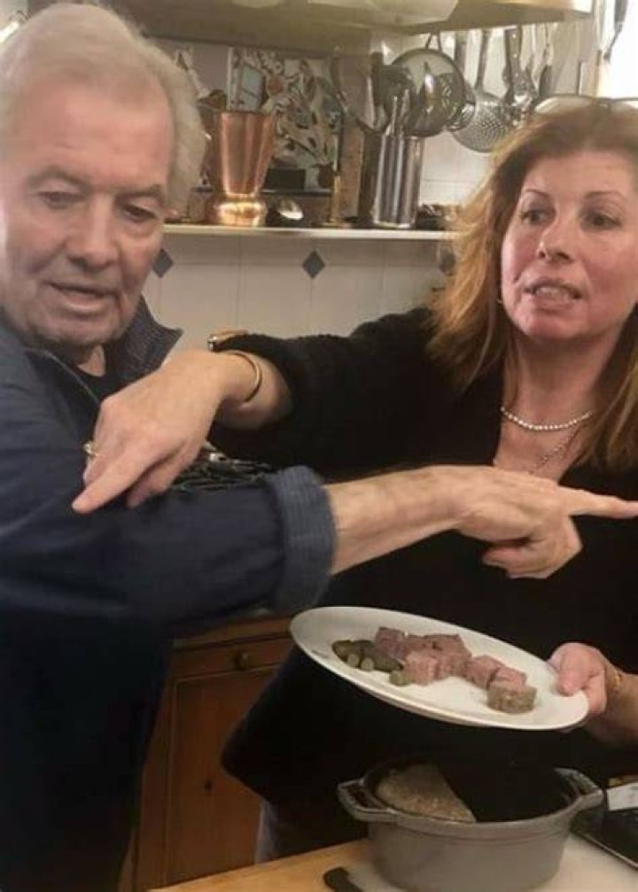Jacques P&eacute;pin with his daughter Claudine, as seen in March 2021